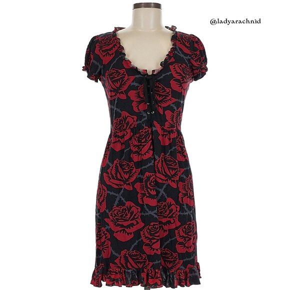 KILLSTAR Eden Doll lush stretch jersey floral dress - Picture 5 of 8